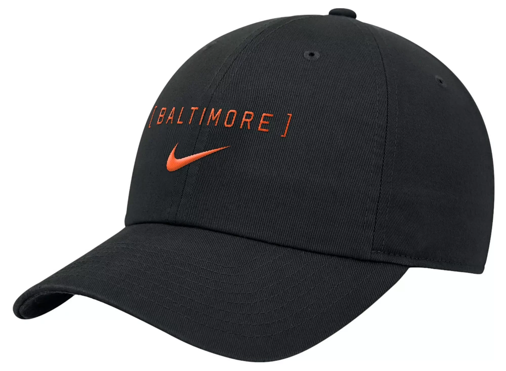 Nike Adult Baltimore Orioles Black Club Primetime Adjustable Hat