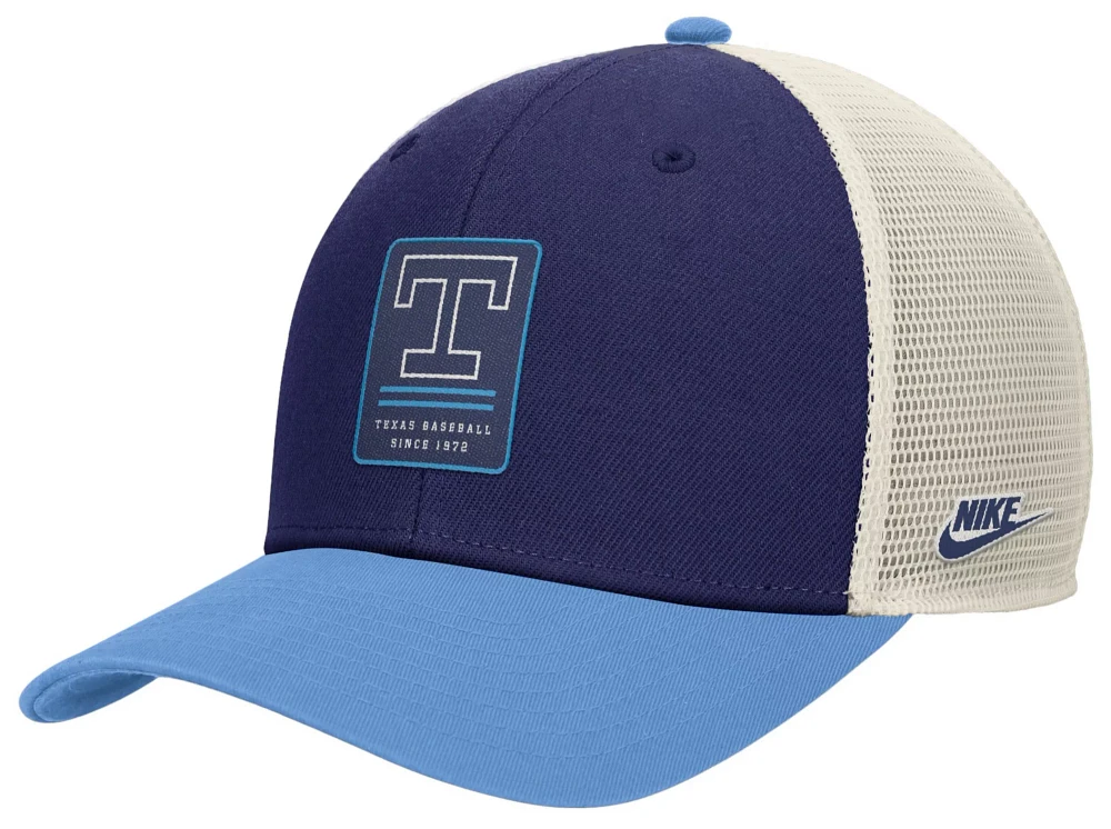 Nike Adult Texas Rangers Blue Cooperstown Rewind Adjustable Trucker Hat