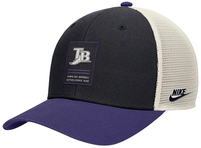 Nike Adult Tampa Bay Rays Black Cooperstown Rewind Adjustable Trucker Hat