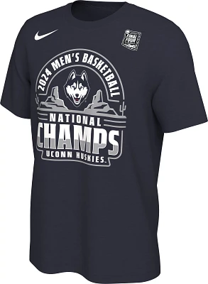 Nike Adult UConn Huskies 2024 NCAA Men's Basketball March Madness National Champs Parade T-Shirt