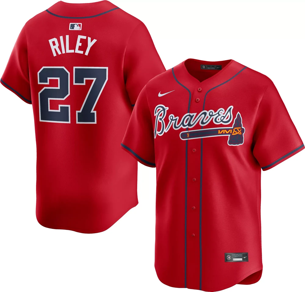 Nike Men's Atlanta Braves Austin Riley #27 Red Limited Vapor Jersey