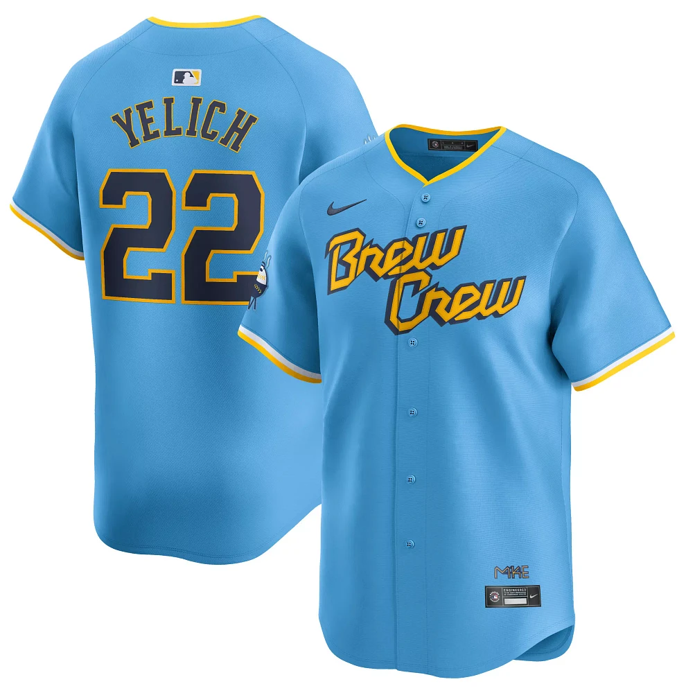 Nike Men's Milwaukee Brewers 2024 City Connect Christian Yelich #22 Limited Vapor Jersey