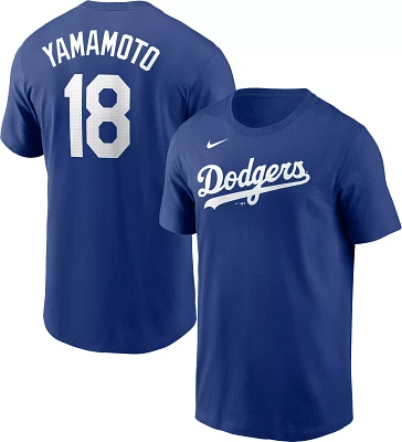 Nike Men's Los Angeles Dodgers Yoshinobu Yamamoto #18 Blue T-Shirt