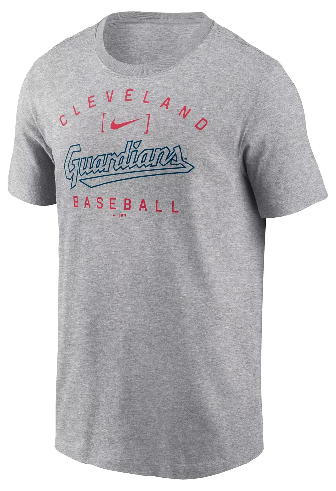 Nike Men's Cleveland Guardians Gray Home Team Arch T-Shirt