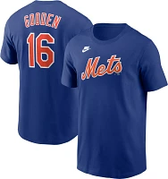 Nike Men's Replica New York Mets Dwight Gooden #16 Blue Cooperstown T-Shirt