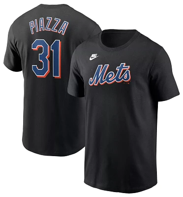 Nike Men's New York Mets Mike Piazza #31 Black Cooperstown T-Shirt