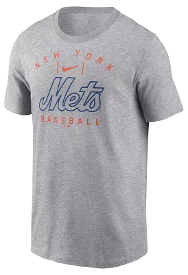 Nike Men's New York Mets Gray Home Team Arch T-Shirt