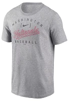 Nike Men's Washington Nationals Gray Home Team Arch T-Shirt