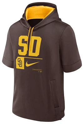 Nike Men's San Diego Padres Brown Lockup Short Sleeve Hoodie