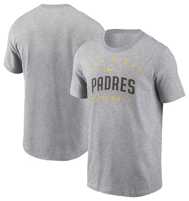 Nike Men's San Diego Padres Gray Home Team Arch T-Shirt