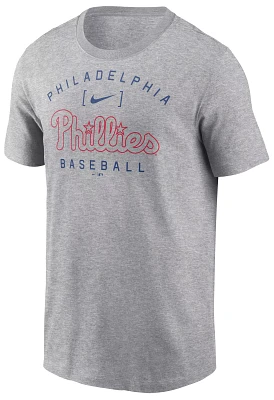 Nike Men's Philadelphia Phillies Gray Home Team Arch T-Shirt