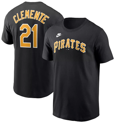 Nike Men's Pittsburgh Pirates Roberto Clemente #21 Black Cooperstown T-Shirt