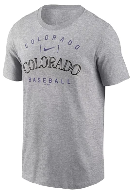 Nike Men's Colorado Rockies Gray Home Team Arch T-Shirt