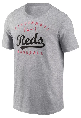 Nike Men's Cincinnati Reds Gray Home Team Arch T-Shirt