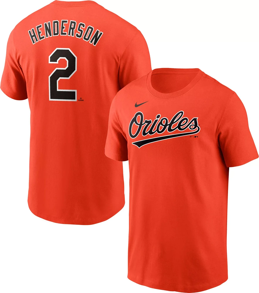 Nike Men's Baltimore Orioles Gunnar Henderson #2 Orange T-Shirt