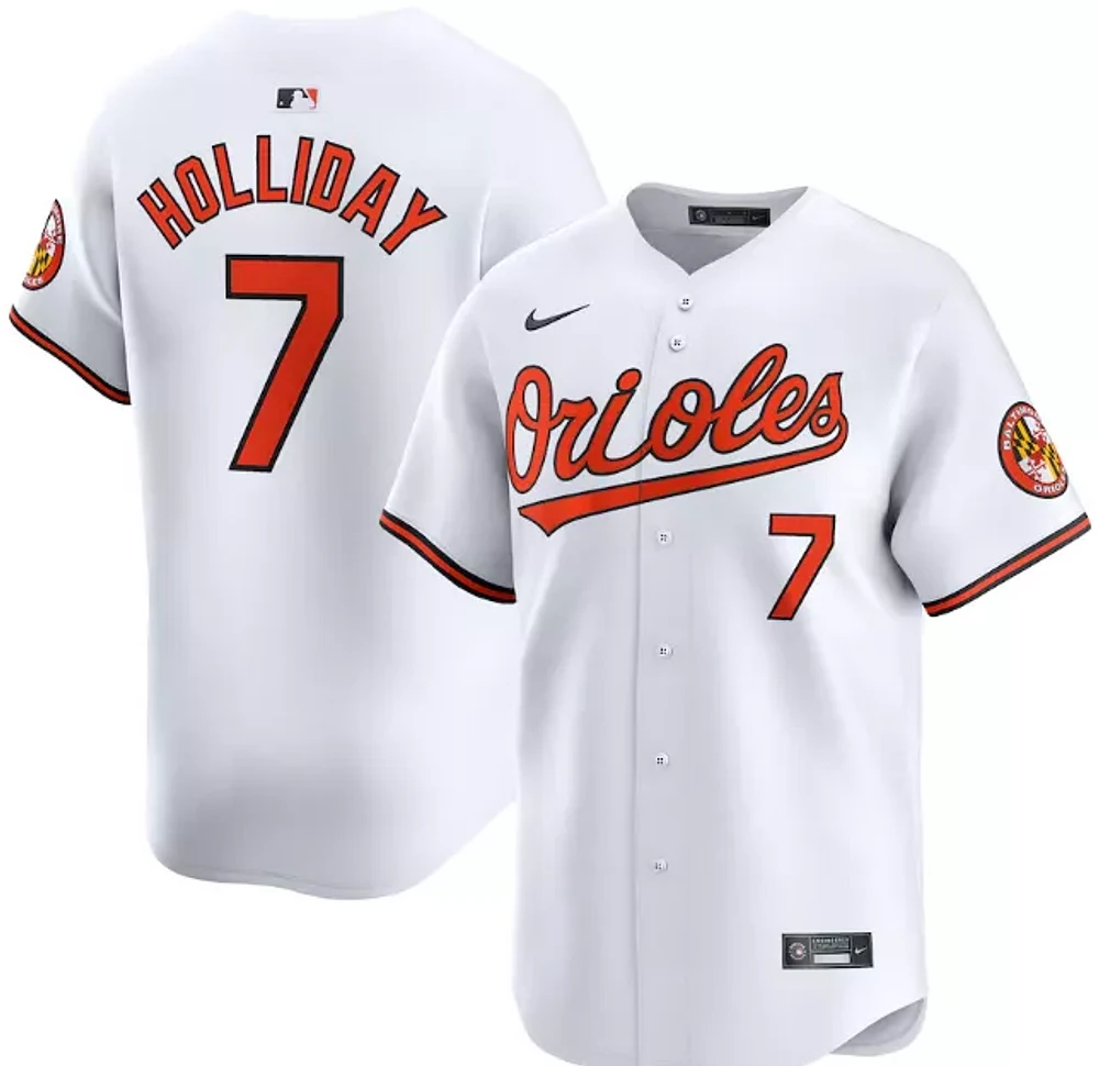 Nike Men's Baltimore Orioles Jackson Holliday #7 White Limited Vapor Jersey