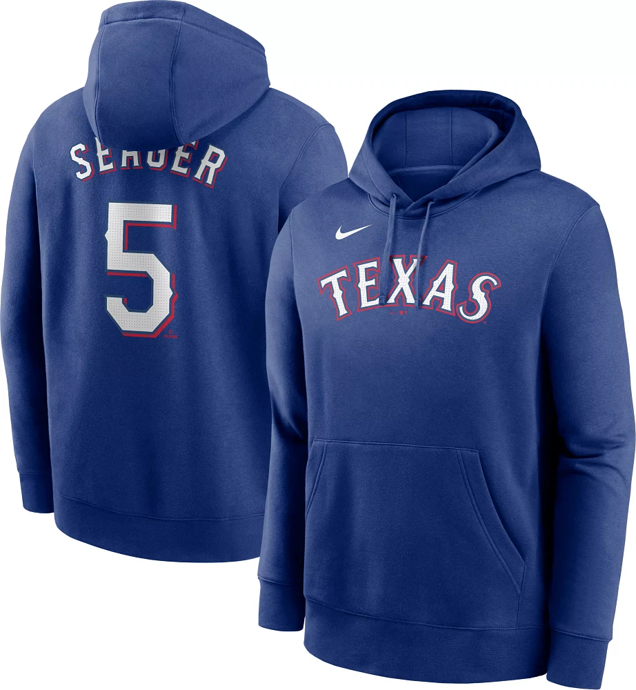 Nike Men's Texas Rangers Corey Seager #5 Blue Pullover Hoodie