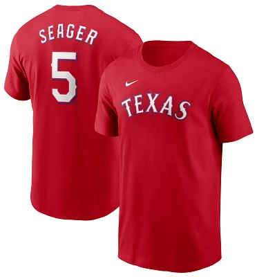 Nike Men's Texas Rangers Corey Seager #5 Red T-Shirt