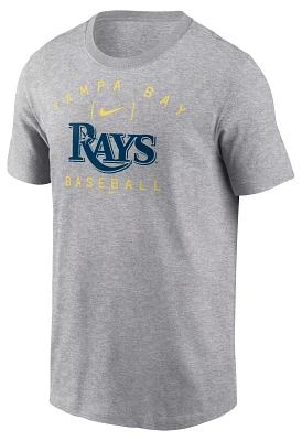 Nike Men's Tampa Bay Rays Gray Home Team Arch T-Shirt