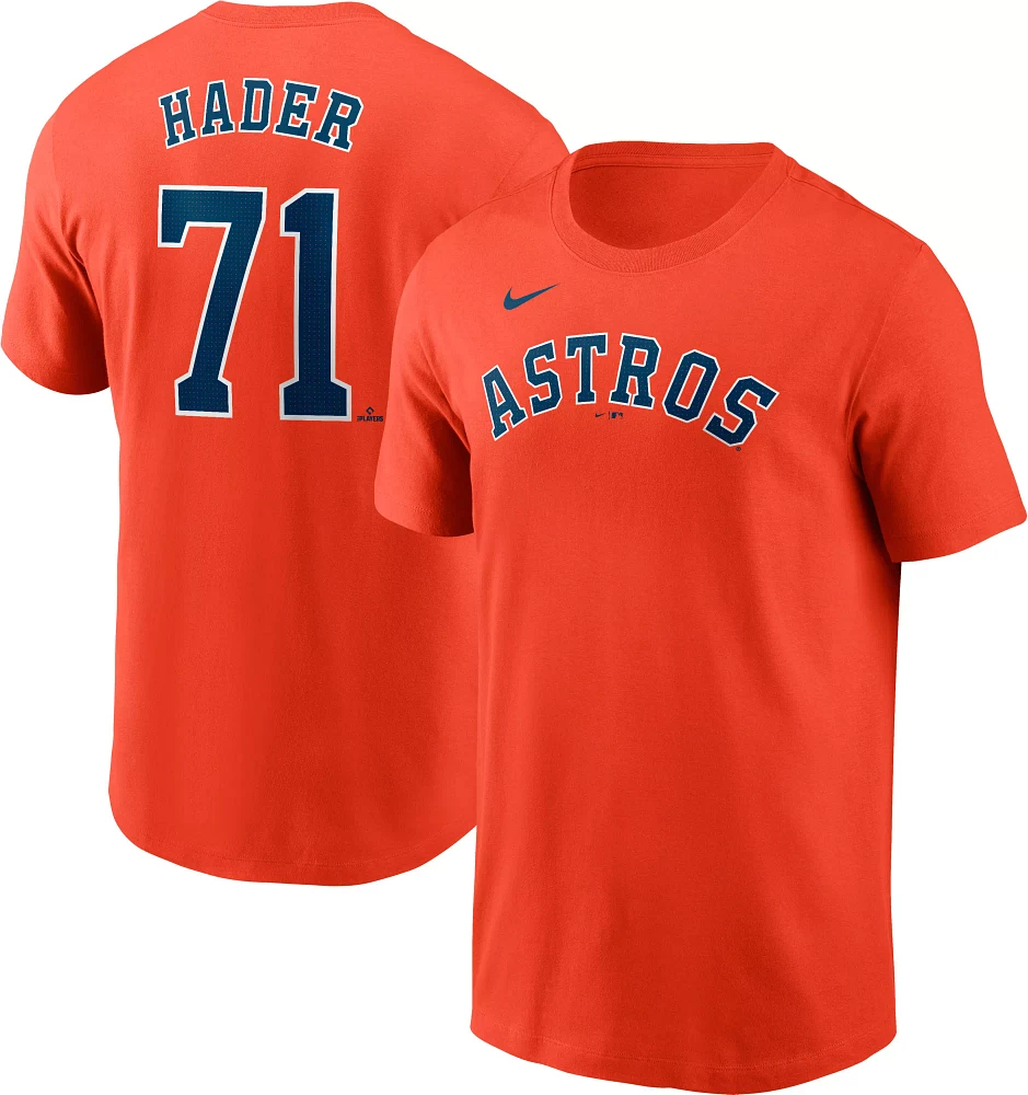 Nike Men's Replica Houston Astros Josh Hader #71 Orange T-Shirt