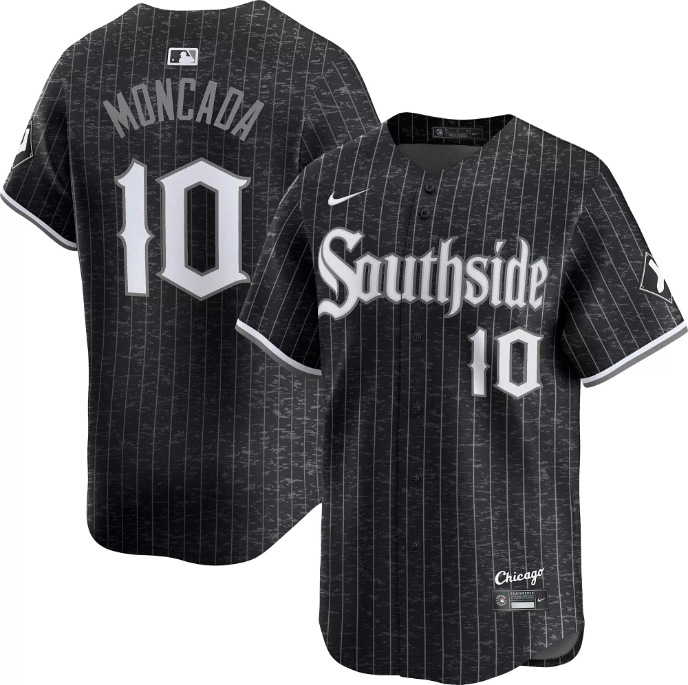 Nike Men's Chicago White Sox Yoán Moncada #10 Black Limited Vapor Jersey