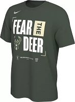 Nike Adult Milwaukee Bucks "Fear The Deer" 2024 NBA Playoffs Mantra T-Shirt