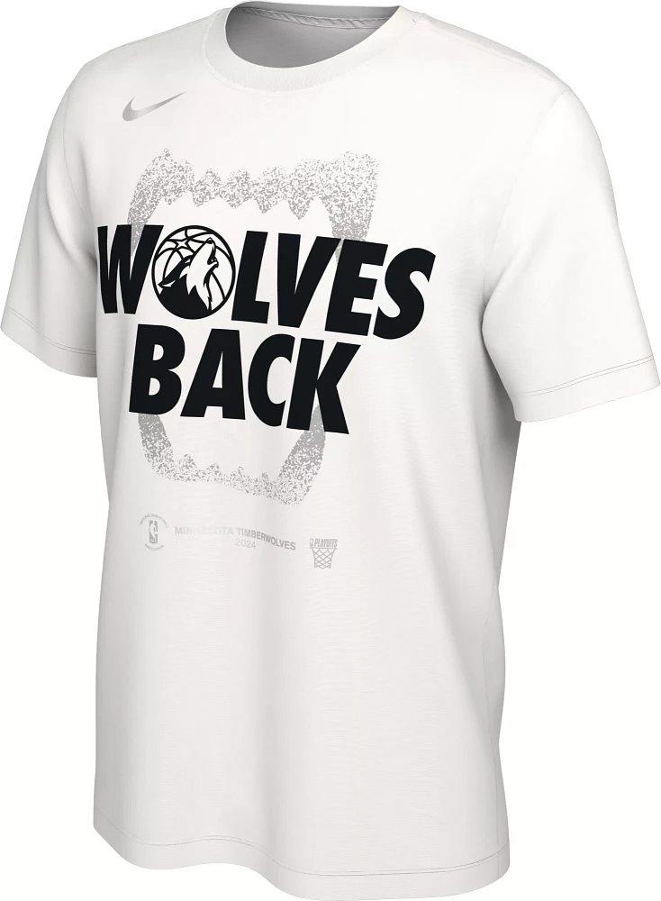 Nike Adult Minnesota Timberwolves "Raised By Wolves" 2024 NBA Playoffs Mantra T-Shirt