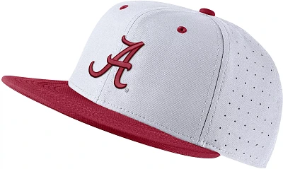 Nike Men's Alabama Crimson Tide White Aero True Baseball Fitted Hat