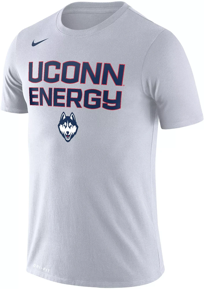 Nike Men's UConn Huskies White Dri-FIT 'Energy' Bench T-Shirt