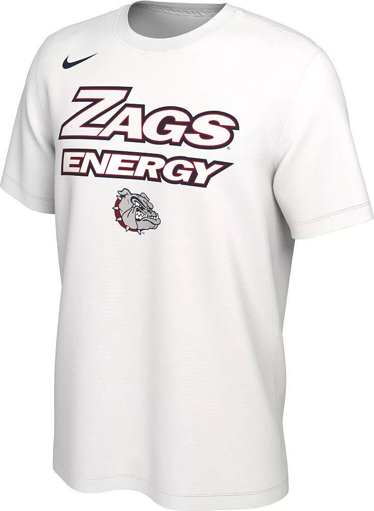 Nike Men's Gonzaga Bulldogs White Dri-FIT 'Energy' Bench T-Shirt