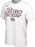 Nike Men's Gonzaga Bulldogs White Dri-FIT 'Energy' Bench T-Shirt