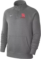 Nike Men's Houston Cougars Grey Club Fleece Quarter-Zip