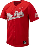 Nike Men's Ohio State Buckeyes Scarlet Full Button Replica Baseball Jersey