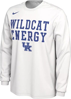 Nike Men's Kentucky Wildcats White Dri-FIT 'Energy' Bench Long Sleeve T-Shirt