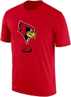 Nike Men's Illinois State Redbirds Red Dri-FIT Pill Cotton T-Shirt