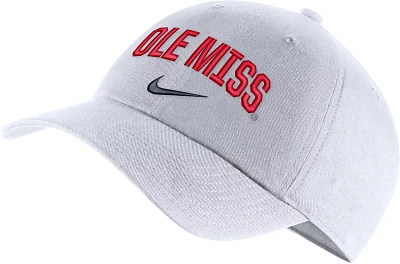 Nike Men's Ole Miss Rebels White Heritage86 Arch Adjustable Hat