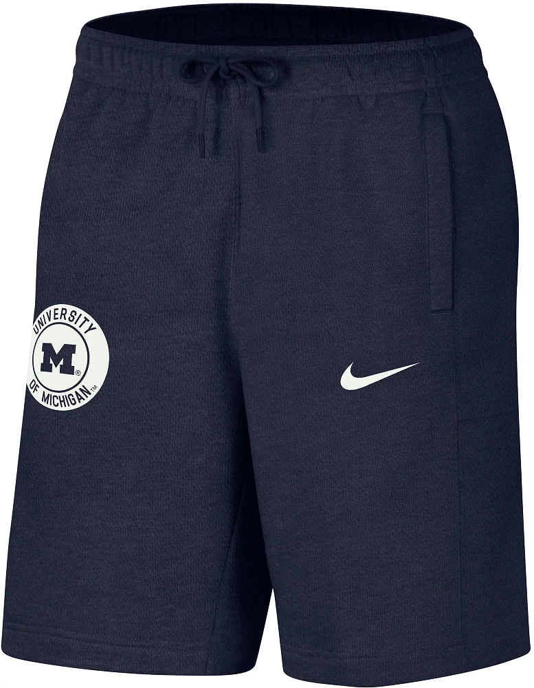 Nike Men's Michigan Wolverines Navy Knit Shorts