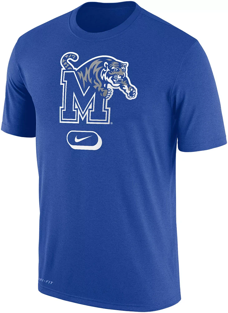 Nike Men's Memphis Tigers Blue Dri-FIT Pill Cotton T-Shirt