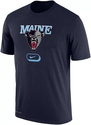 Nike Men's Maine Black Bears Navy Dri-FIT Pill Cotton T-Shirt