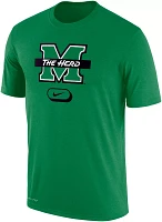 Nike Men's Marshall Thundering Herd Green Dri-FIT Pill Cotton T-Shirt