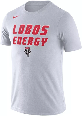 Nike Men's New Mexico Lobos White Dri-FIT 'Energy' Bench T-Shirt