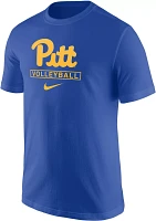 Nike Men's Pitt Panthers Blue Core Cotton Logo Volleyball T-Shirt