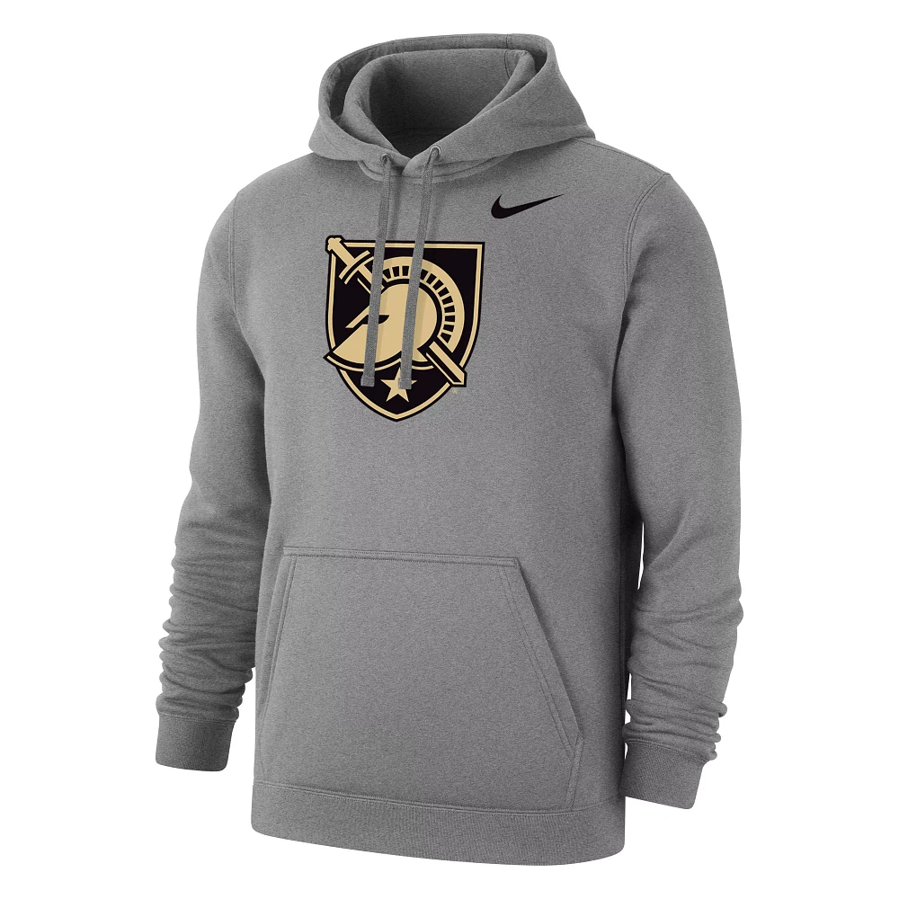 Nike Men's Army West Point Black Knights Grey Club Fleece Logo Pullover Hoodie