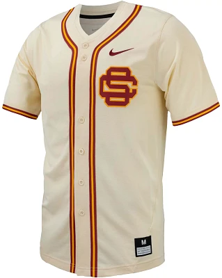 Nike Men's USC Trojans Natural Full Button Replica Baseball Jersey