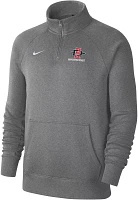 Nike Men's San Diego State Aztecs Grey Club Fleece Quarter-Zip