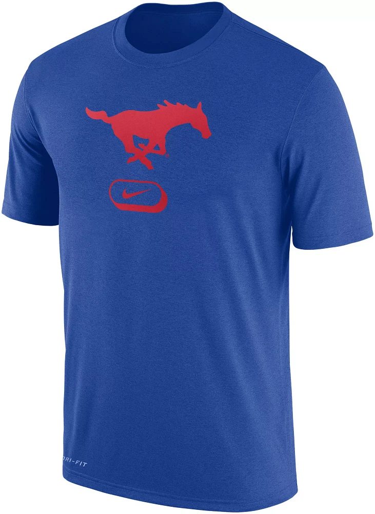 Nike Men's Southern Methodist Mustangs Blue Dri-FIT Pill Cotton T-Shirt