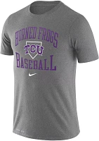 Nike Men's TCU Horned Frogs Grey Dri-FIT Legend Baseball T-Shirt