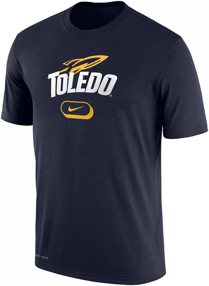 Nike Men's Toledo Rockets Midnight Blue Dri-FIT Pill Cotton T-Shirt