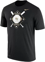 Nike Men's Wake Forest Demon Deacons Black Dri-FIT Baseball Plate T-Shirt