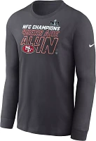 Nike Adult 2024 NFC Conference Champions San Francisco 49ers Locker Room Long Sleeve T-Shirt